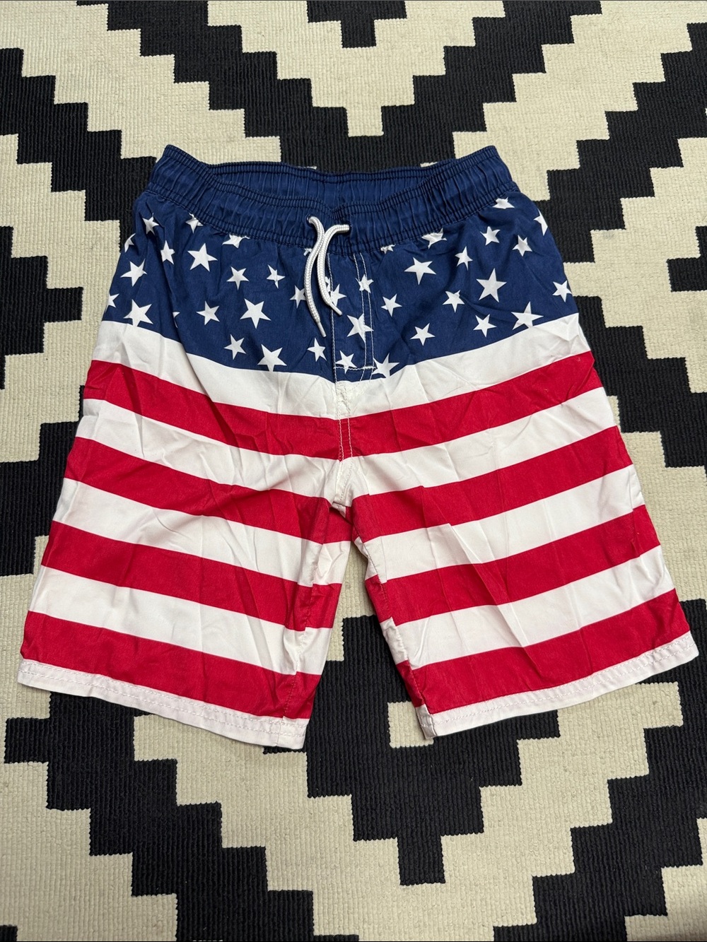 OshKosh B'gosh Red, White & Blue Stars & Stripes Swim Trunks